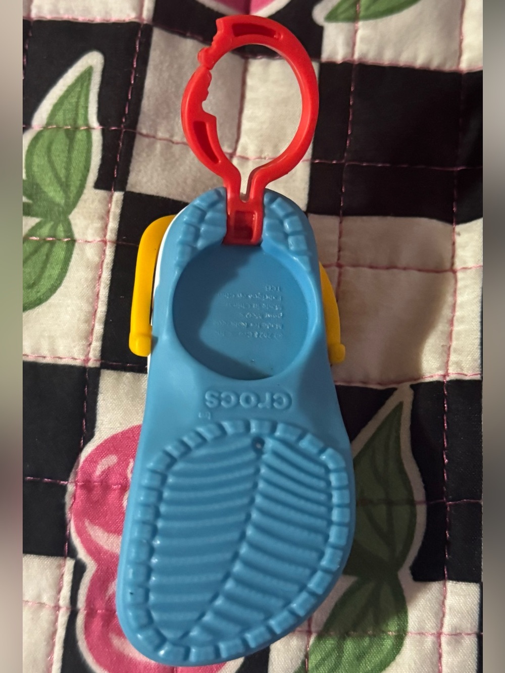 CROCS White Clog with Yellow Strap Charm - Picture 2 of 3